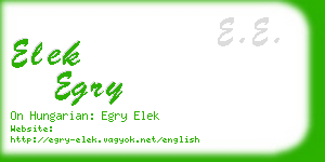 elek egry business card